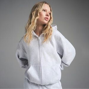 SKIMS Classic Fleece Zip-Up Hoodie